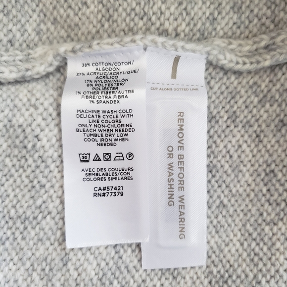 Ann Taylor Fair Isle Grey Sweater Dress Medium - Picture 11 of 11